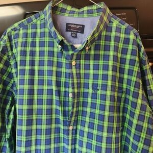American Eagle Outfitters Men's Vibrant Plaid Shirt, XXL